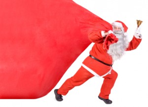 Santa Claus with a big bag