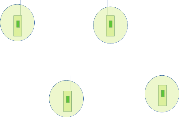 Four AyrMesh Hubs, very far apart